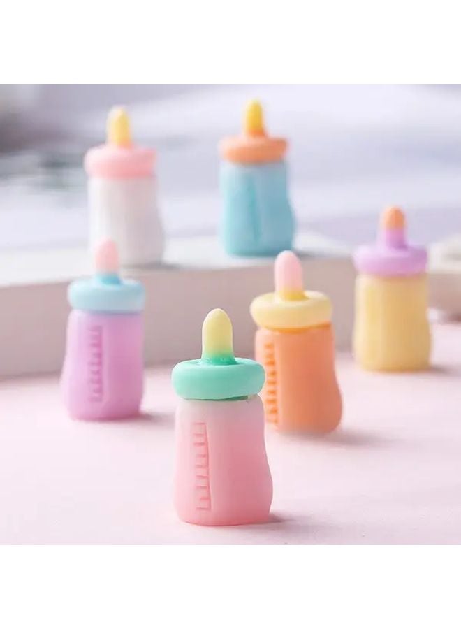 2pcs Random Color Resin Hairpins Cartoon Milk Bottle Design For Crafts - Image 3
